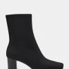 Comfortable Women's Ankle Boot in Black Faux Suede