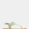 Comfortable Women's Back Strap Thong Sandal in Gleam Patent Faux Leather Faux Suede