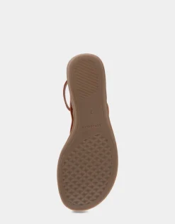 Comfortable Women's Back Strap Thong Sandal in Natural Rattan Combo Rattan Fabric