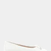 Comfortable Women's Ballet Flat in White Patent Faux Leather