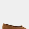 Comfortable Women's Ballet Flat in Tobacco Suede Suede