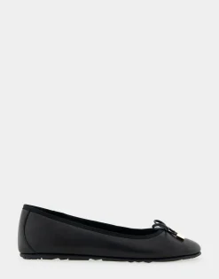 Comfortable Women's Ballet Flat in Black Leather