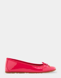 Comfortable Women's Ballet Flat in Virtual Pink Patent Faux Leather
