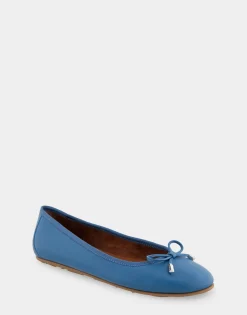 Comfortable Women's Ballet Flat in Indigo Leather Leather