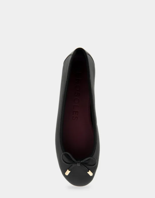 Comfortable Women's Ballet Flat in Black Leather