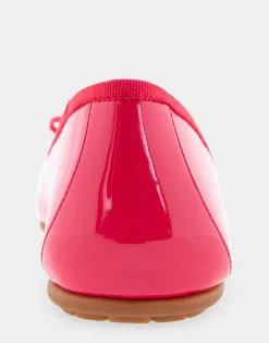 Comfortable Women's Ballet Flat in Virtual Pink Patent Faux Leather