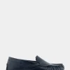 Comfortable Women's Driver in Navy Leather