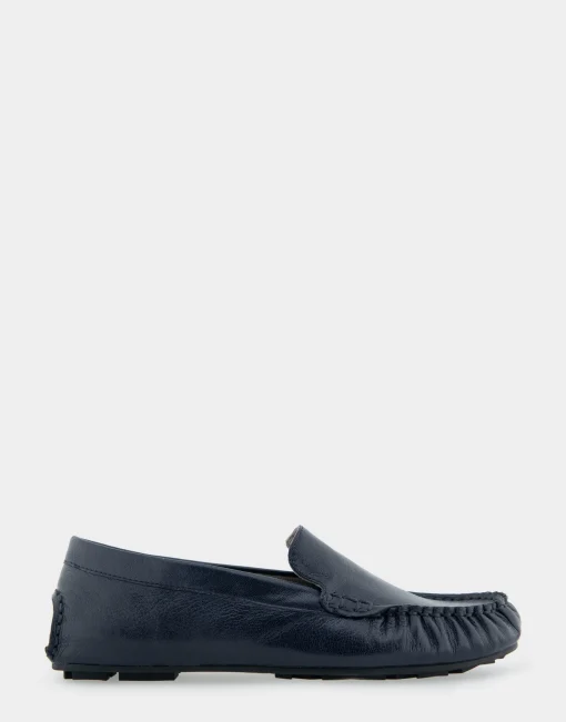 Comfortable Women's Driver in Navy Leather