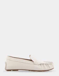 Comfortable Women's Driver in Eggnog Leather
