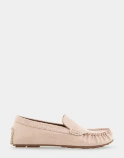 Comfortable Women's Driver in Cipria Snake Faux Leather
