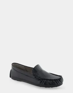Comfortable Women's Driver in Black Leather