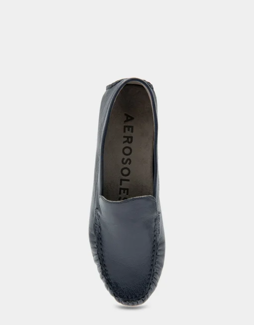 Comfortable Women's Driver in Navy Leather