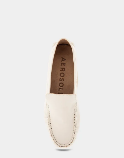 Comfortable Women's Driver in Eggnog Leather