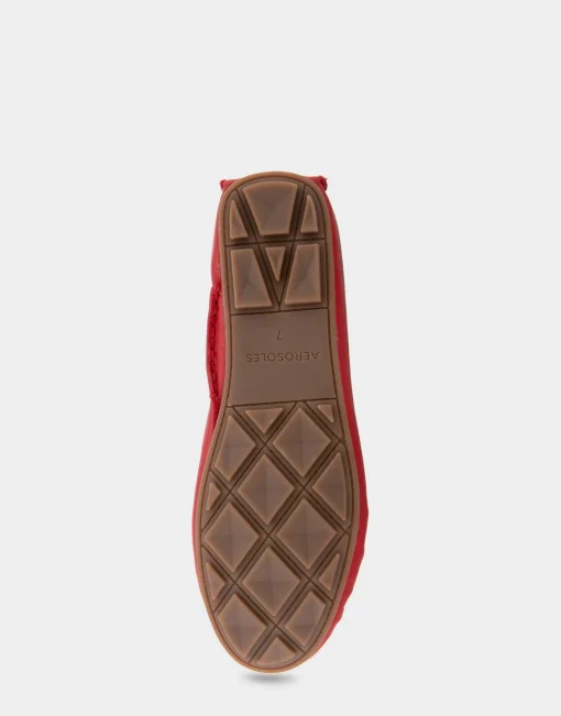 Comfortable Women's Driver in Racing Red Leather
