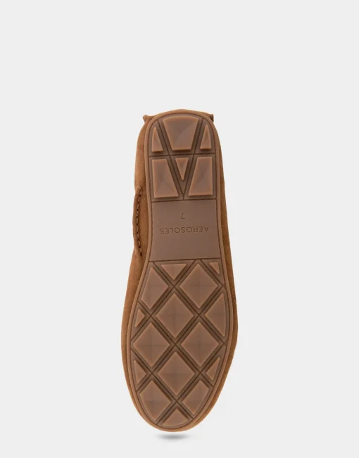 Comfortable Women's Horsebit Driver Moc in Tobacco Suede Suede