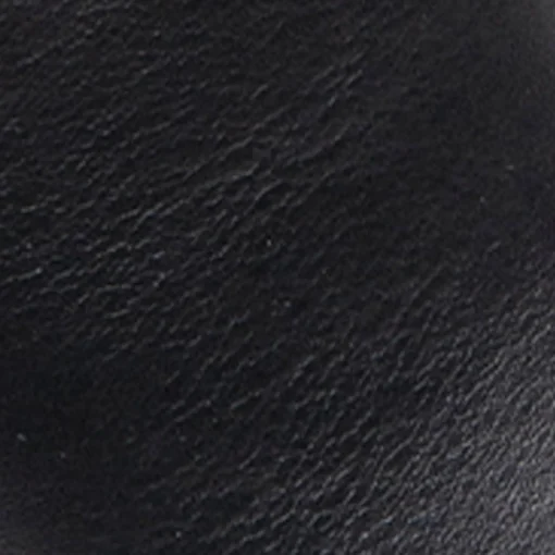 Comfortable Women's Knee High Sculpted Wedge Almond Toe Boot in Black Leather