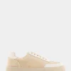 Comfortable Women's Lace Up Hidden Wedge Sneaker in Sand Raffia Combo Raffia Fabric