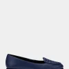 Comfortable Women's Loafer in Navy Faux Leather