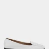 Comfortable Women's Loafer in White Faux Leather
