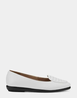 Comfortable Women's Loafer in White Faux Leather