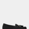 Comfortable Women's Loafer in Black Faux Suede.