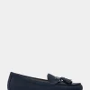 Comfortable Women's Loafer in Navy Faux Suede.