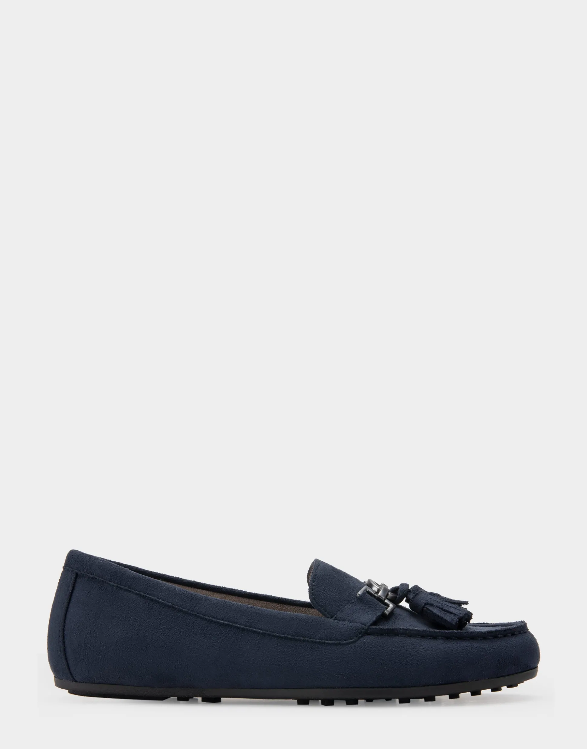 Comfortable Women's Loafer in Navy Faux Suede.