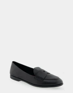 Comfortable Women's Loafer in Black Genuine Leather
