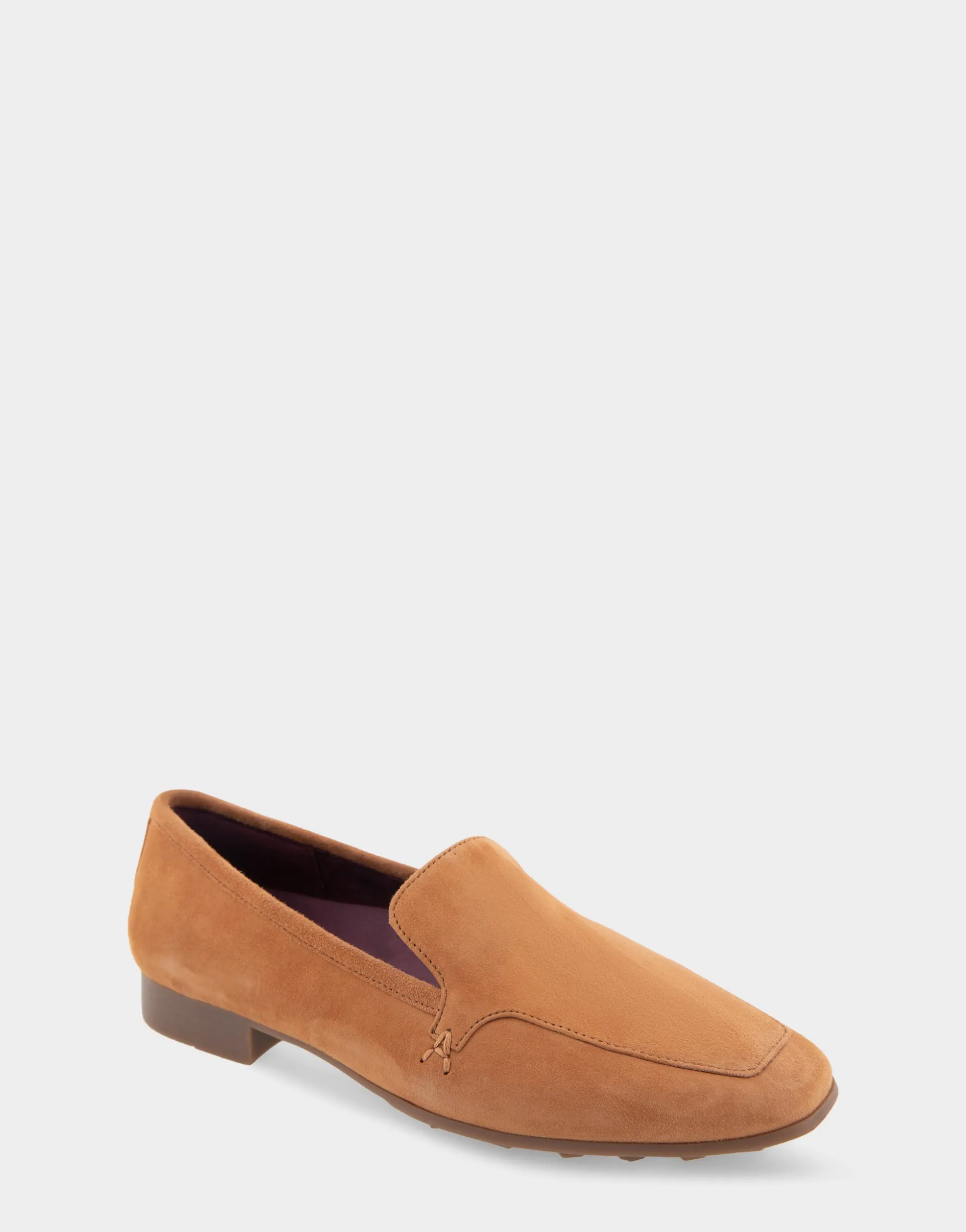 Comfortable Women's Loafer in Tan Genuine Suede