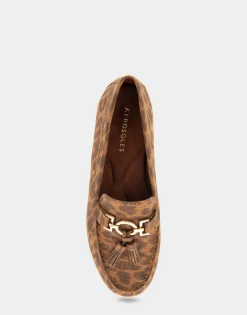 Comfortable Women's Loafer in Leopard Faux Suede