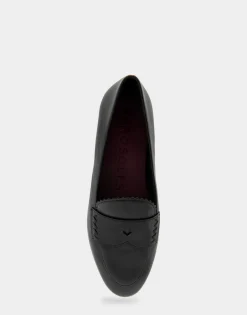 Comfortable Women's Loafer in Black Genuine Leather