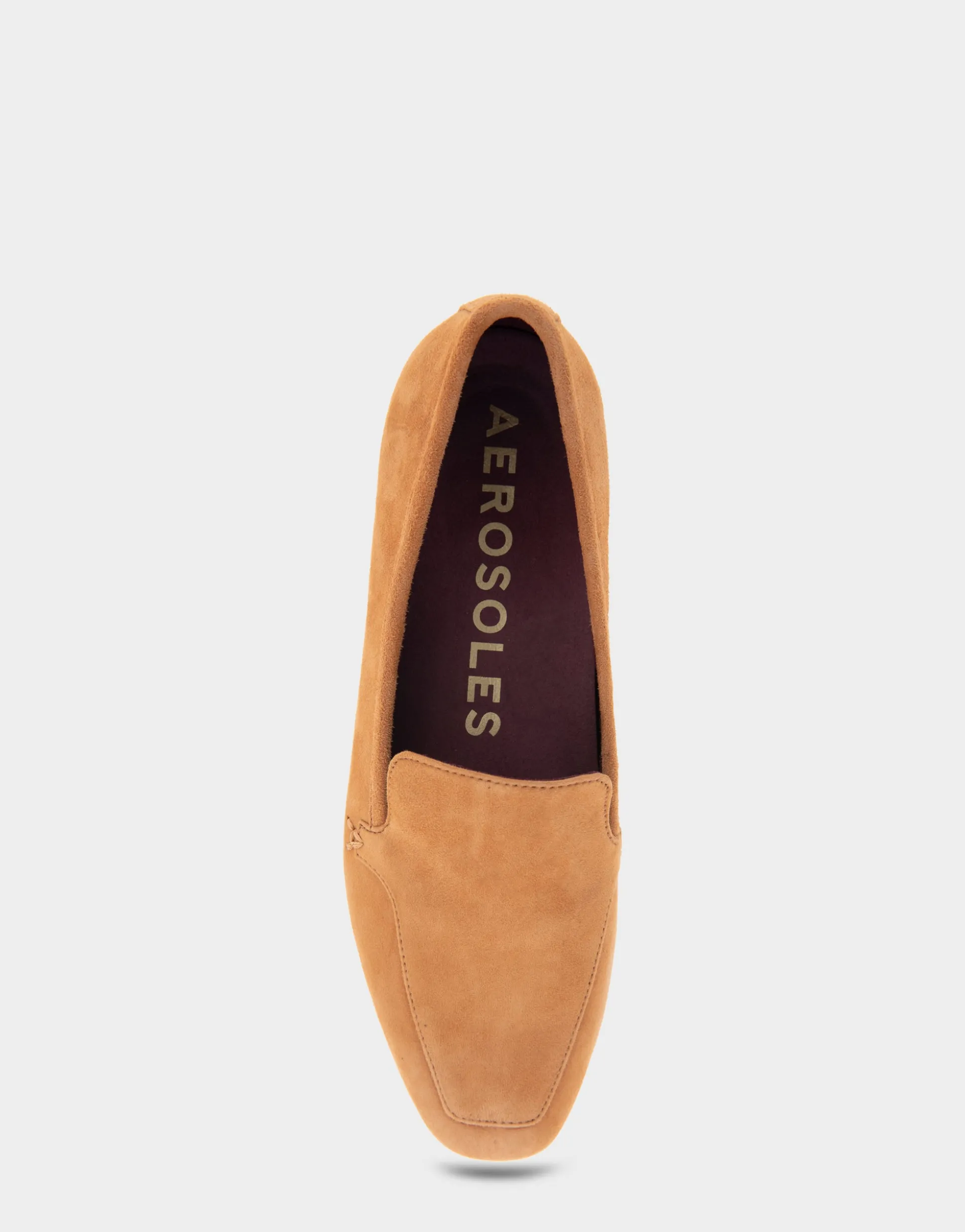 Comfortable Women's Loafer in Tan Genuine Suede