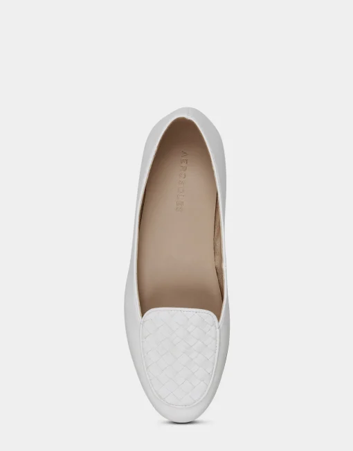 Comfortable Women's Loafer in White Faux Leather
