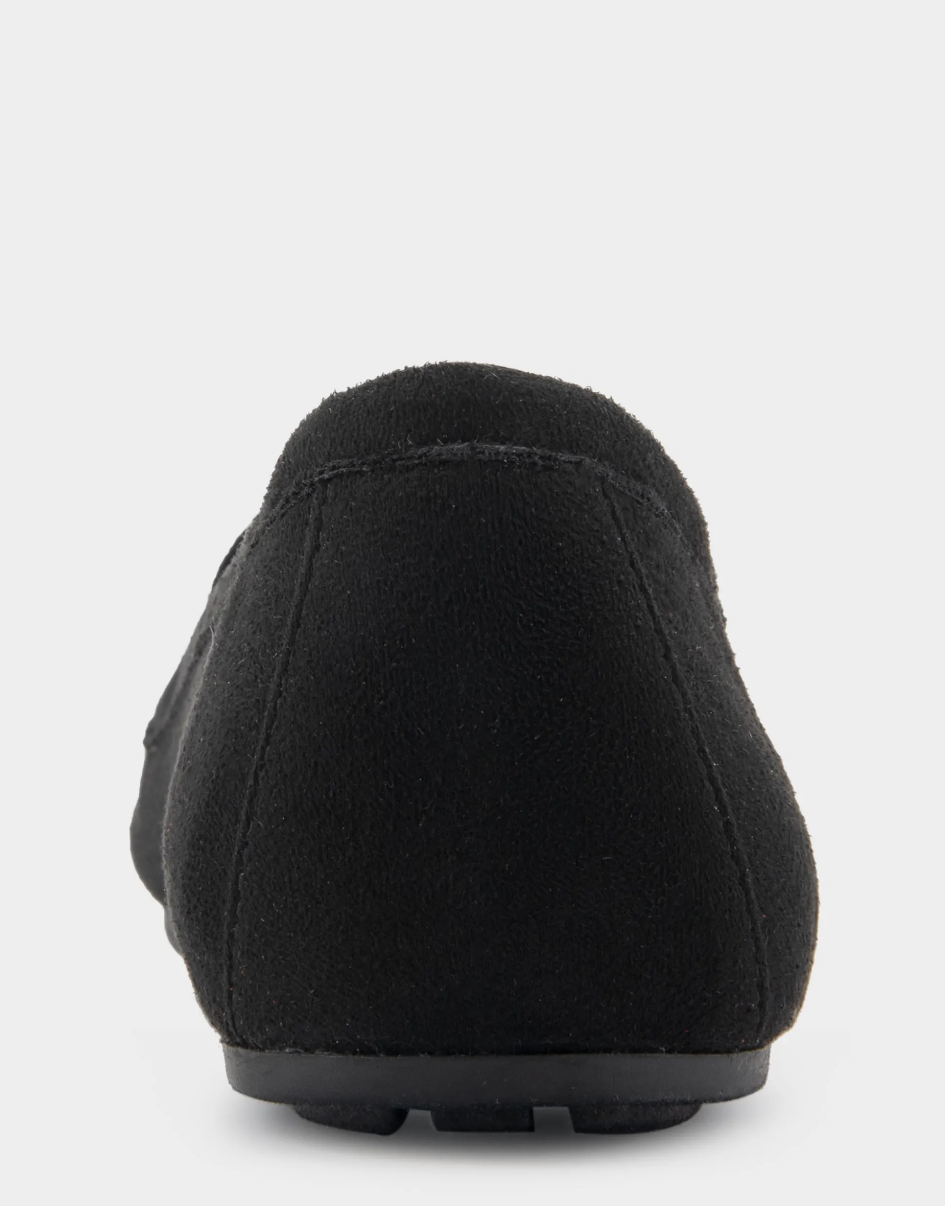 Comfortable Women's Loafer in Black Faux Suede.