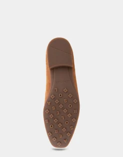Comfortable Women's Loafer in Tan Genuine Suede