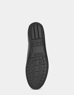 Comfortable Women's Loafer in Black Faux Leather