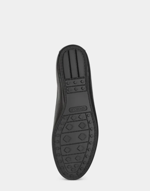 Comfortable Women's Loafer in Black Faux Leather