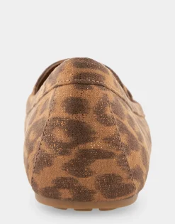 Comfortable Women's Loafer in Leopard Faux Suede