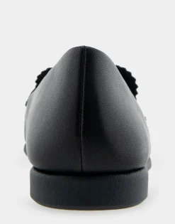 Comfortable Women's Loafer in Black Genuine Leather