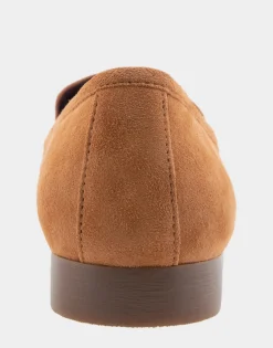 Comfortable Women's Loafer in Tan Genuine Suede