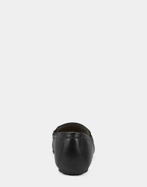 Comfortable Women's Loafer in Black Faux Leather