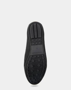 Comfortable Women's Loafer in Black Faux Suede.