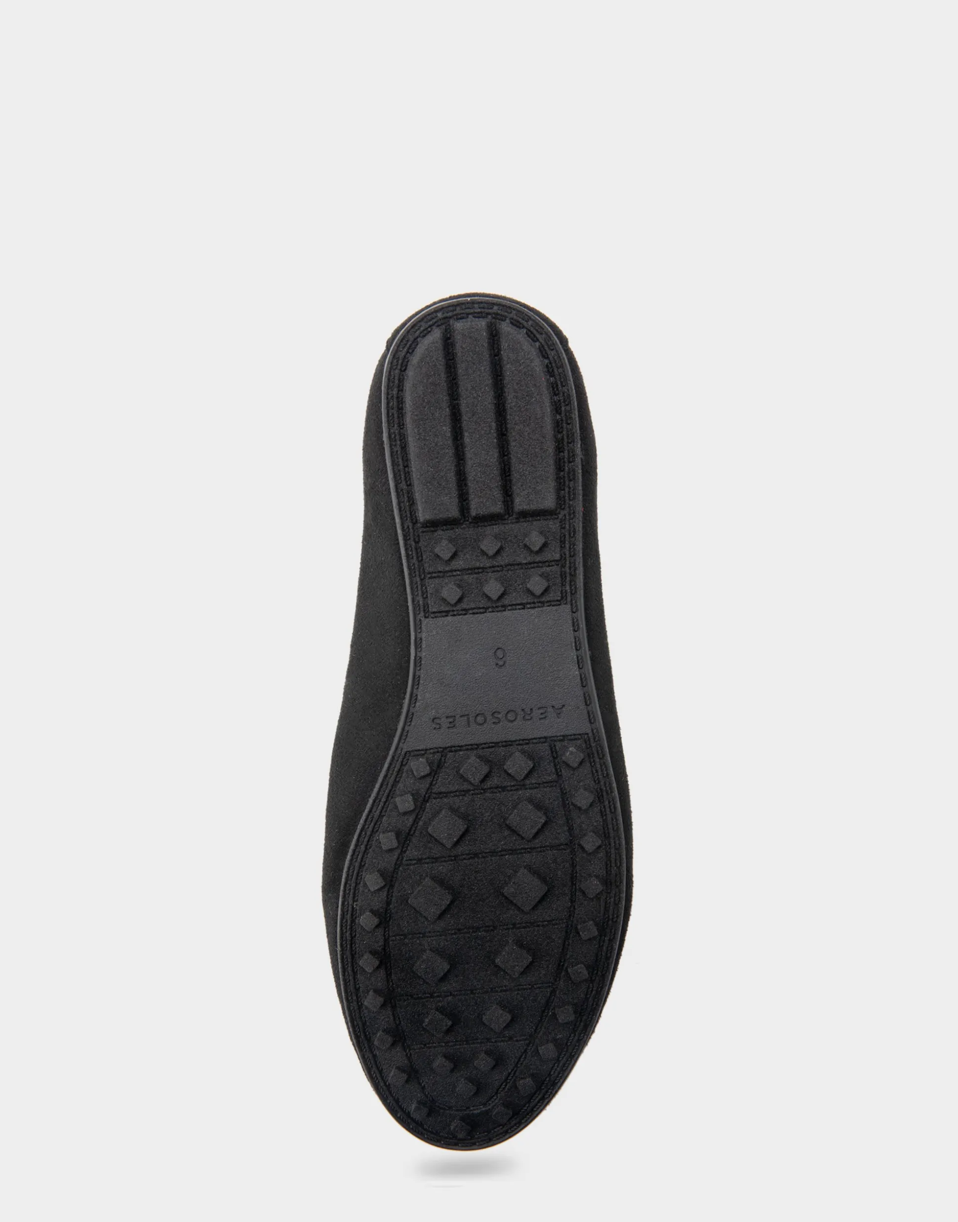 Comfortable Women's Loafer in Black Faux Suede.