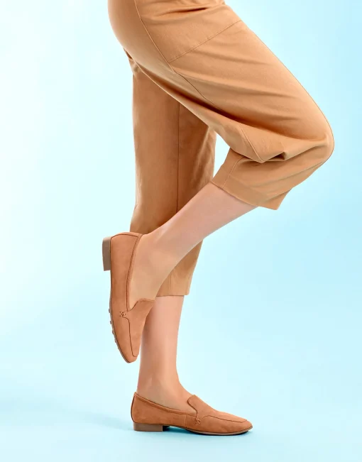 Comfortable Women's Loafer in Tan Genuine Leather