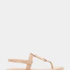 Comfortable Women's Ornamented Slingback Strap Thong Sandal in Cipria Faux Leather