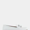 Comfortable Women's Ornamented Loafer in White Faux Leather