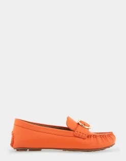 Comfortable Women's Ornamented Driver in Mandarin Leather