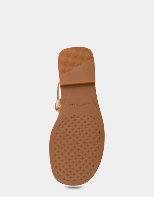 Comfortable Women's Ornamented Slingback Strap Thong Sandal in Cork Cork