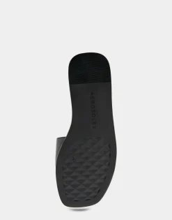 Comfortable Women's Ornamented Single Band Slide Sandal in Black Leather