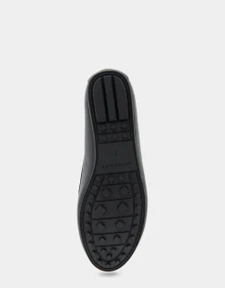 Comfortable Women's Ornamented Loafer in Black Faux Leather